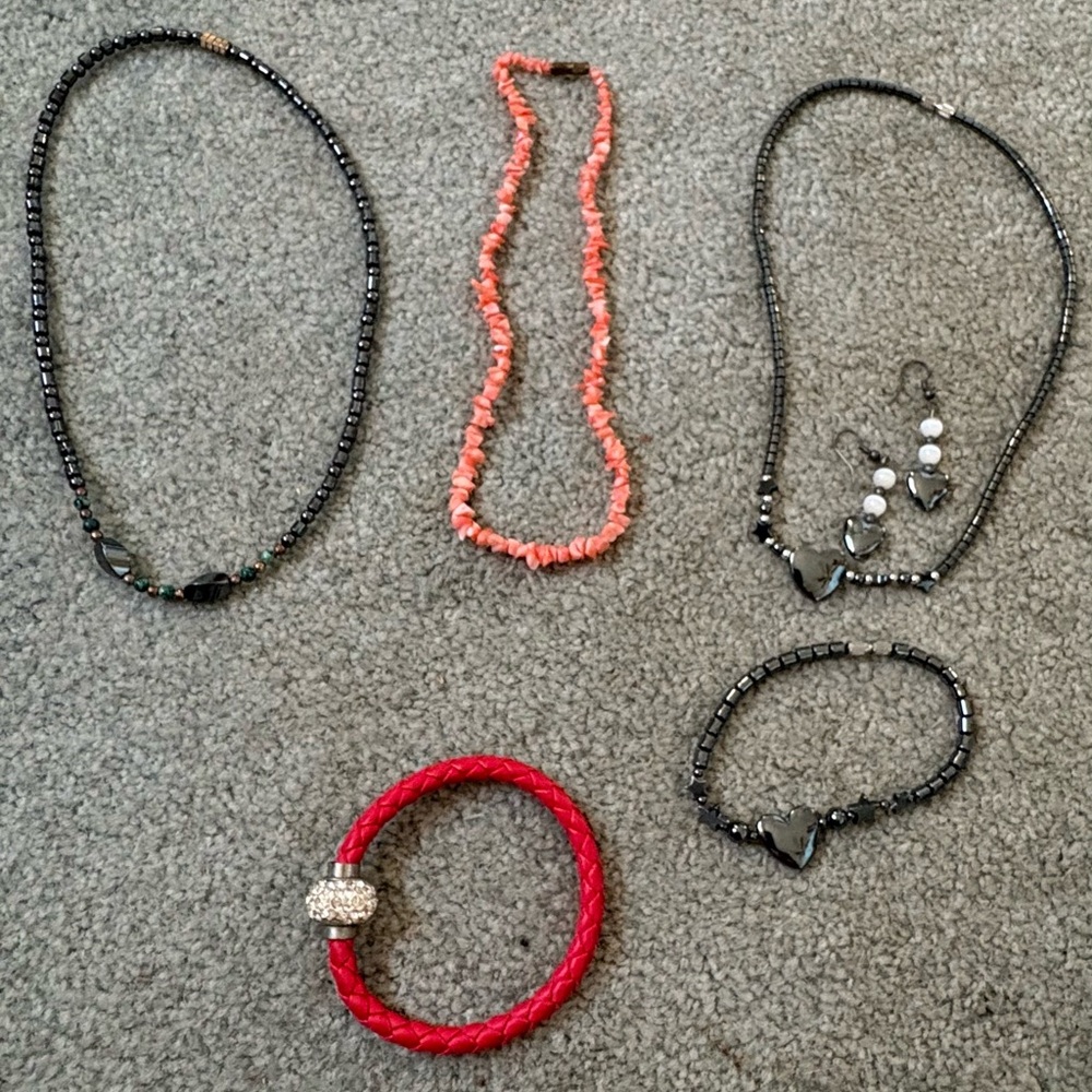 Costume Jewelry Lot Of Six Different Pieces